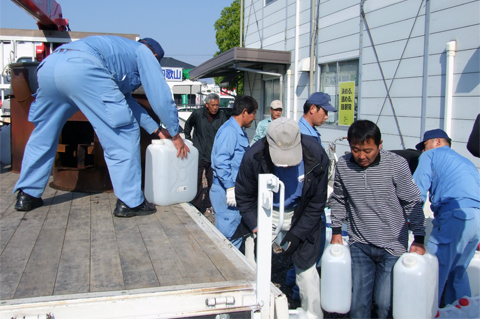 材料・水の用意