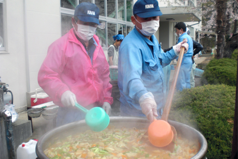 豚汁の調理