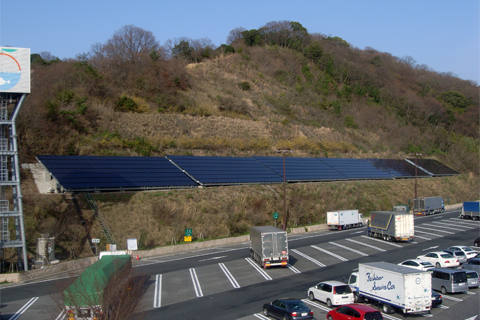 阪和自動車道 紀ノ川ｓａ 上り線 太陽光発電設備工事 紀南電設株式会社